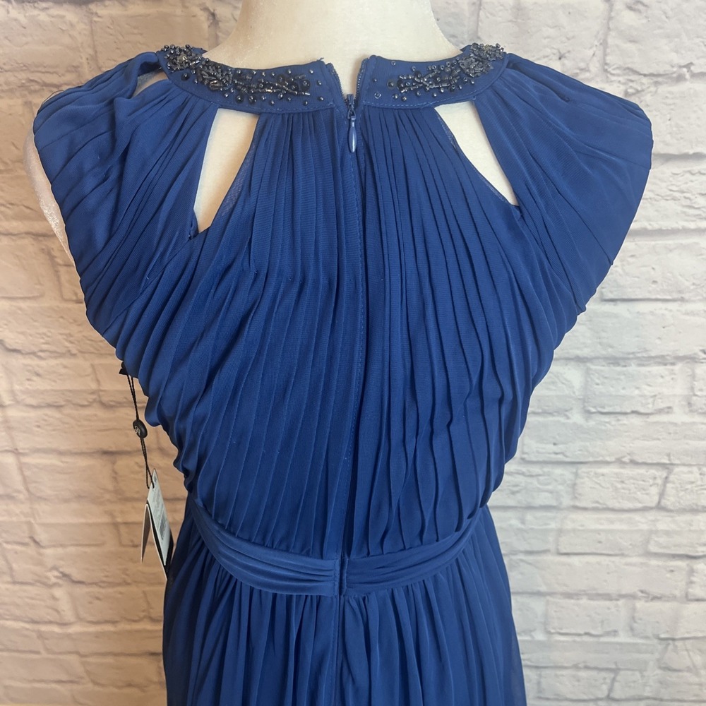 Adrianna Papell NWT Blue Formal Evening Shirred Special Occasion Dress Size 6 - Picture 8 of 11